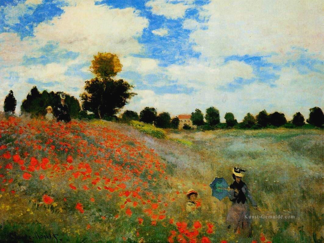 Mohnblumen bei Argenteuil Claude Monet impressionistische Blumen Ölgemälde